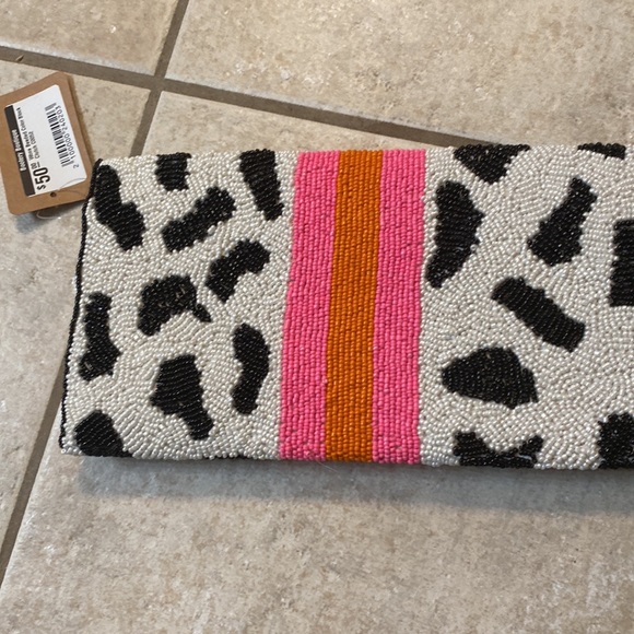 Beaded Clutch with Gold strap. - Picture 2 of 3